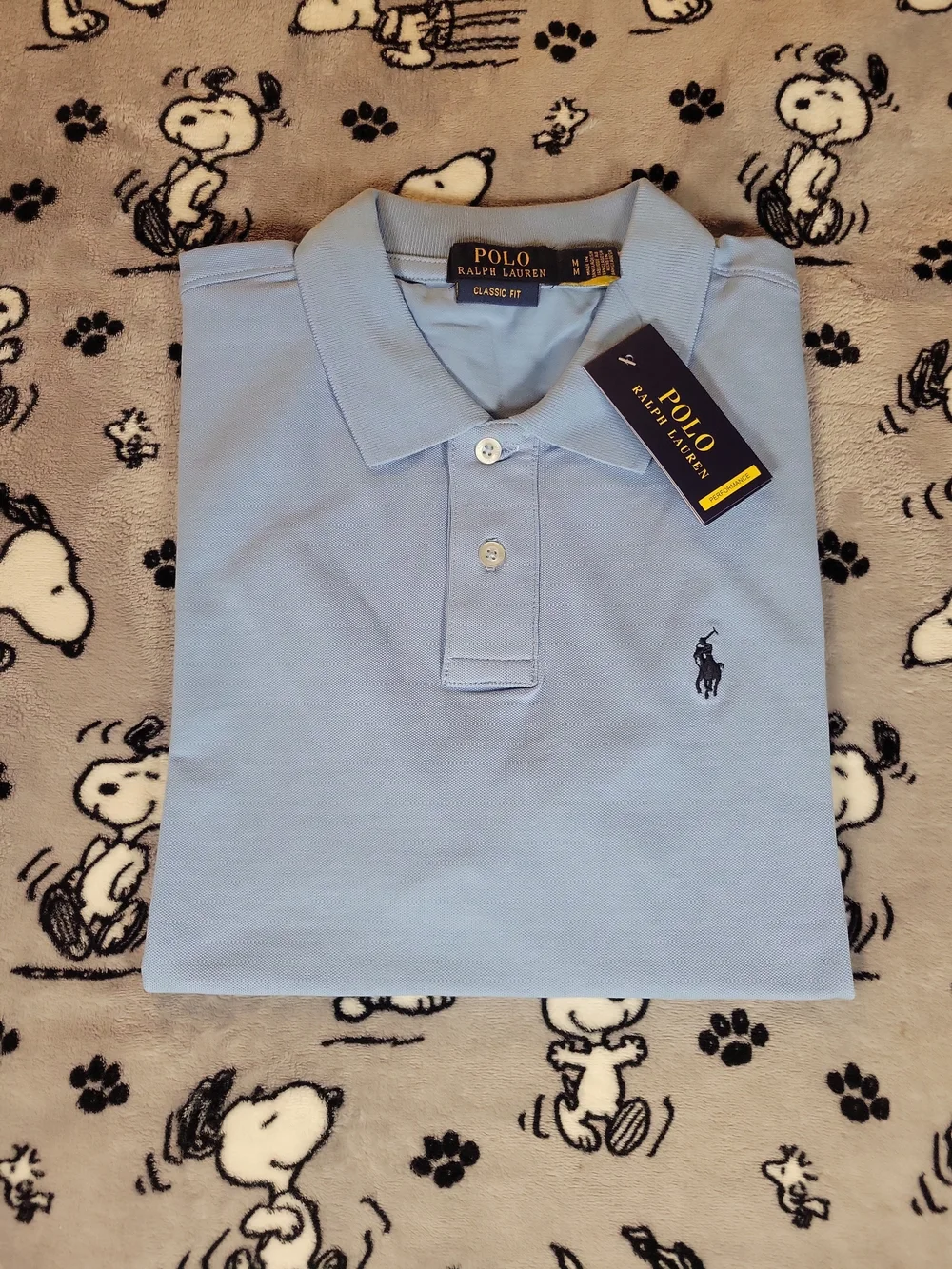 Brand New W Tags Polo Ralph Lauren Classic Fit Sky Blue Polo Shirt Size Medium